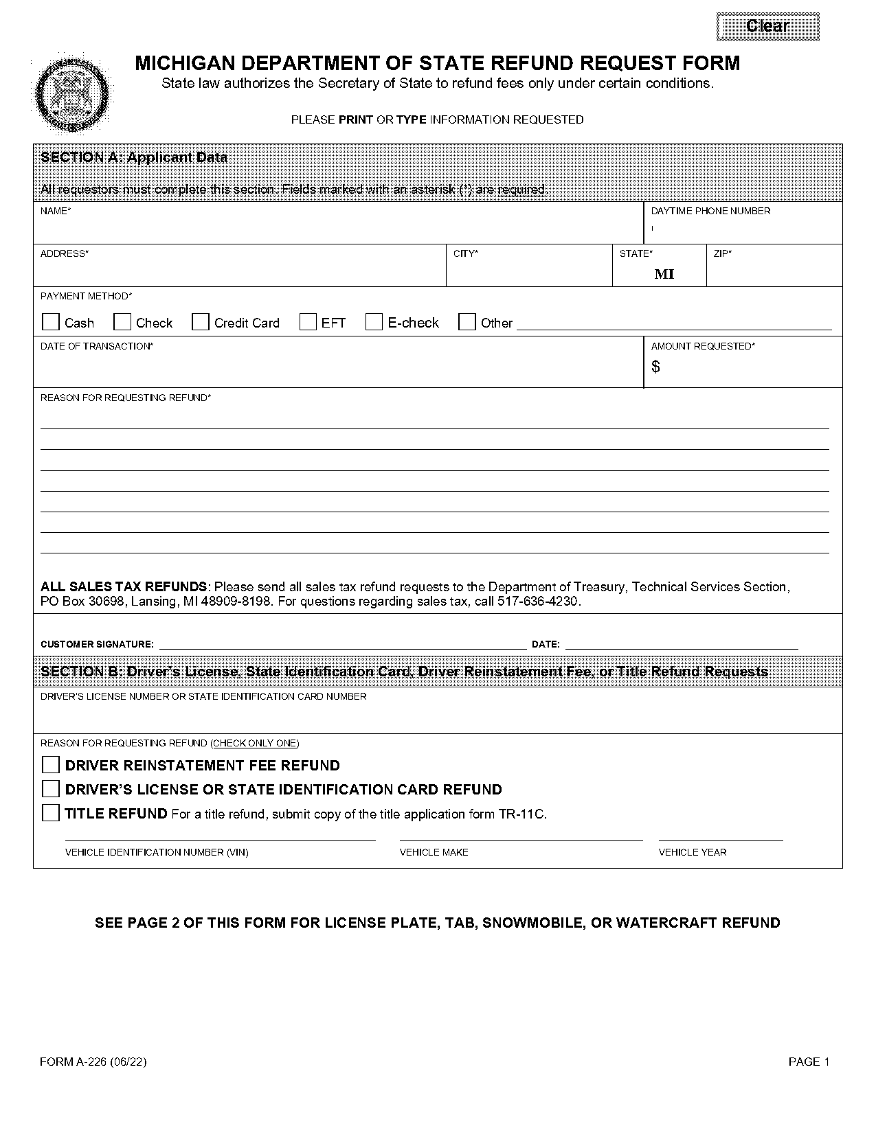 state of michigan license plates renewal