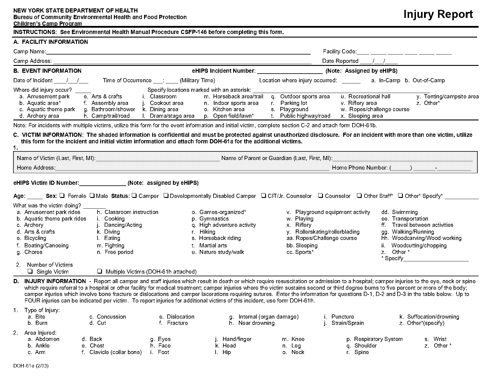 basketball incident report form