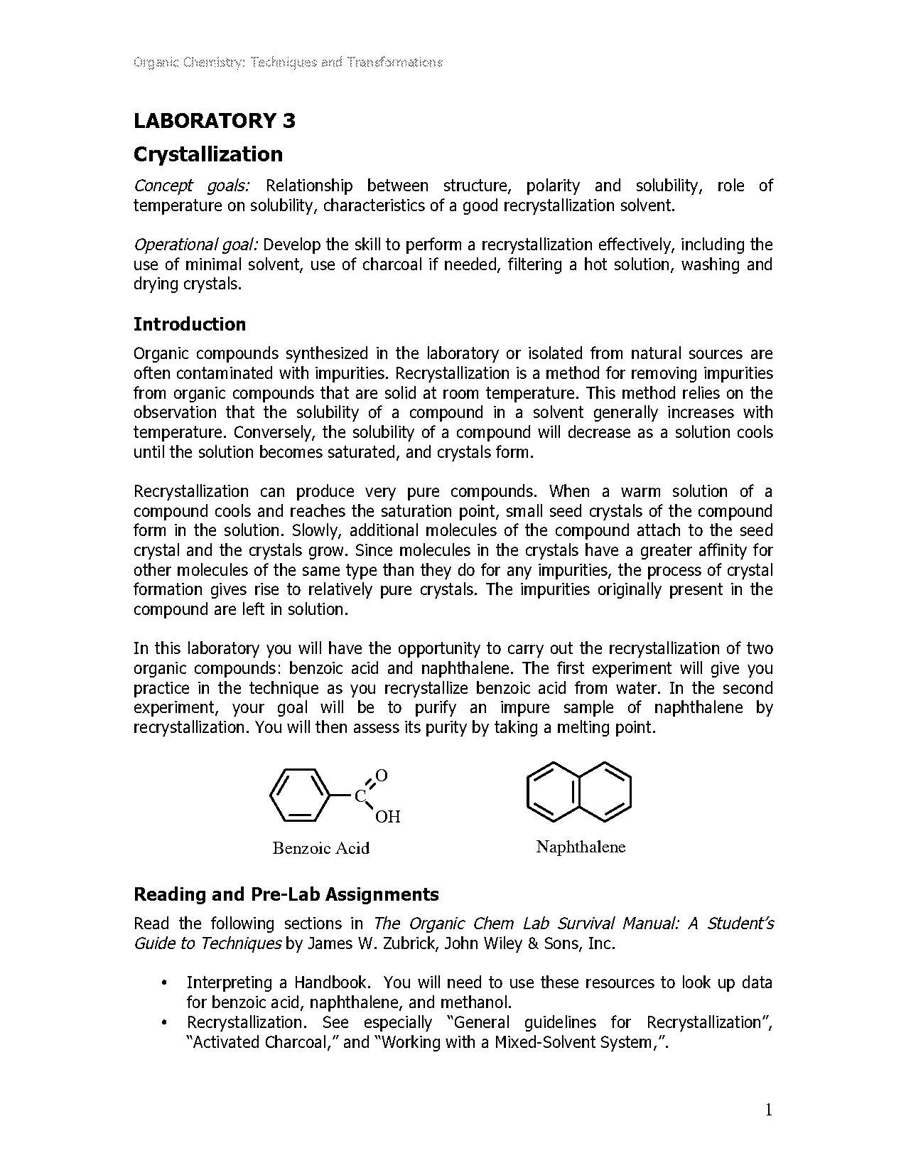 crystallization lab report chemistry