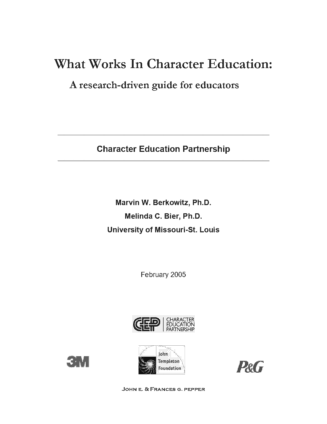 character education handbook pdf