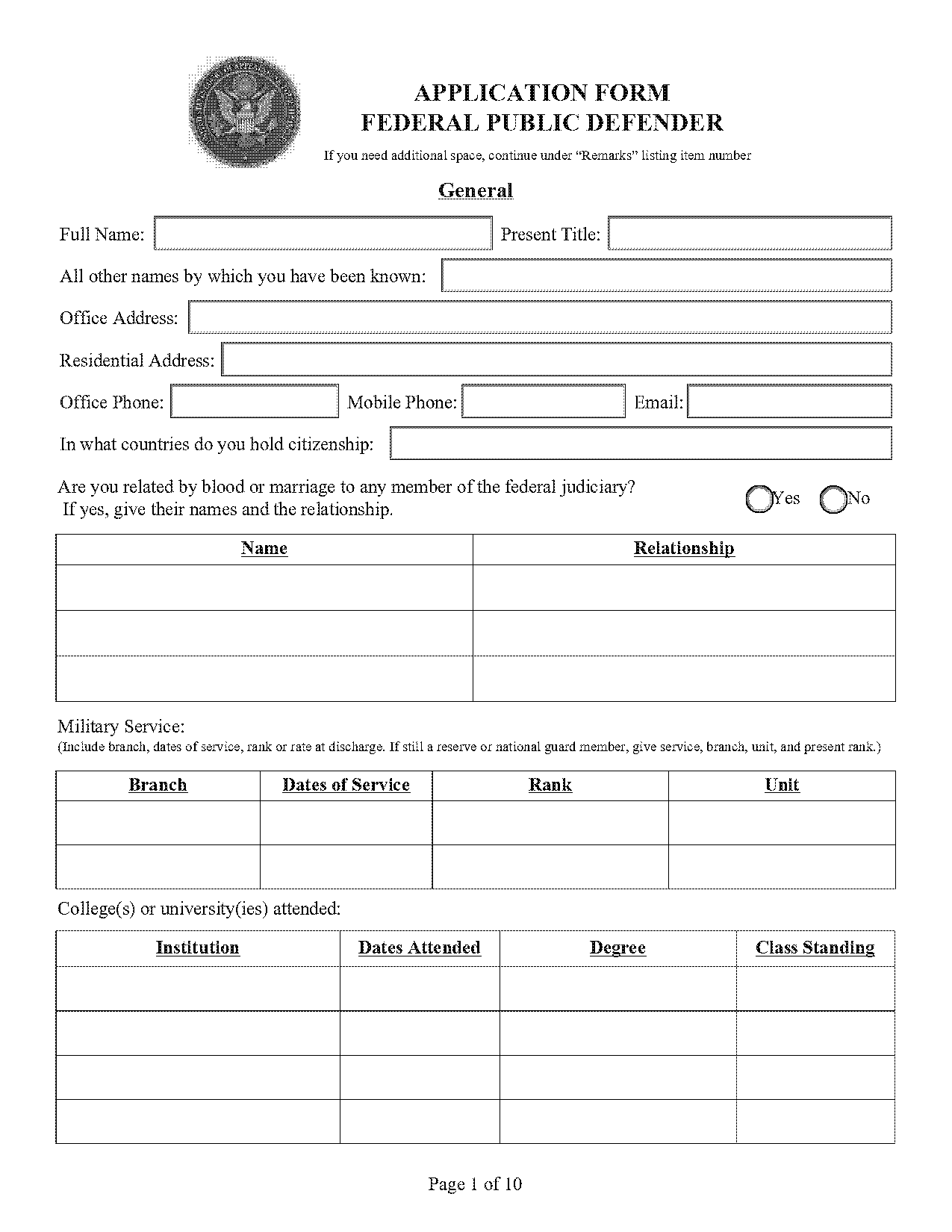 public defender application form