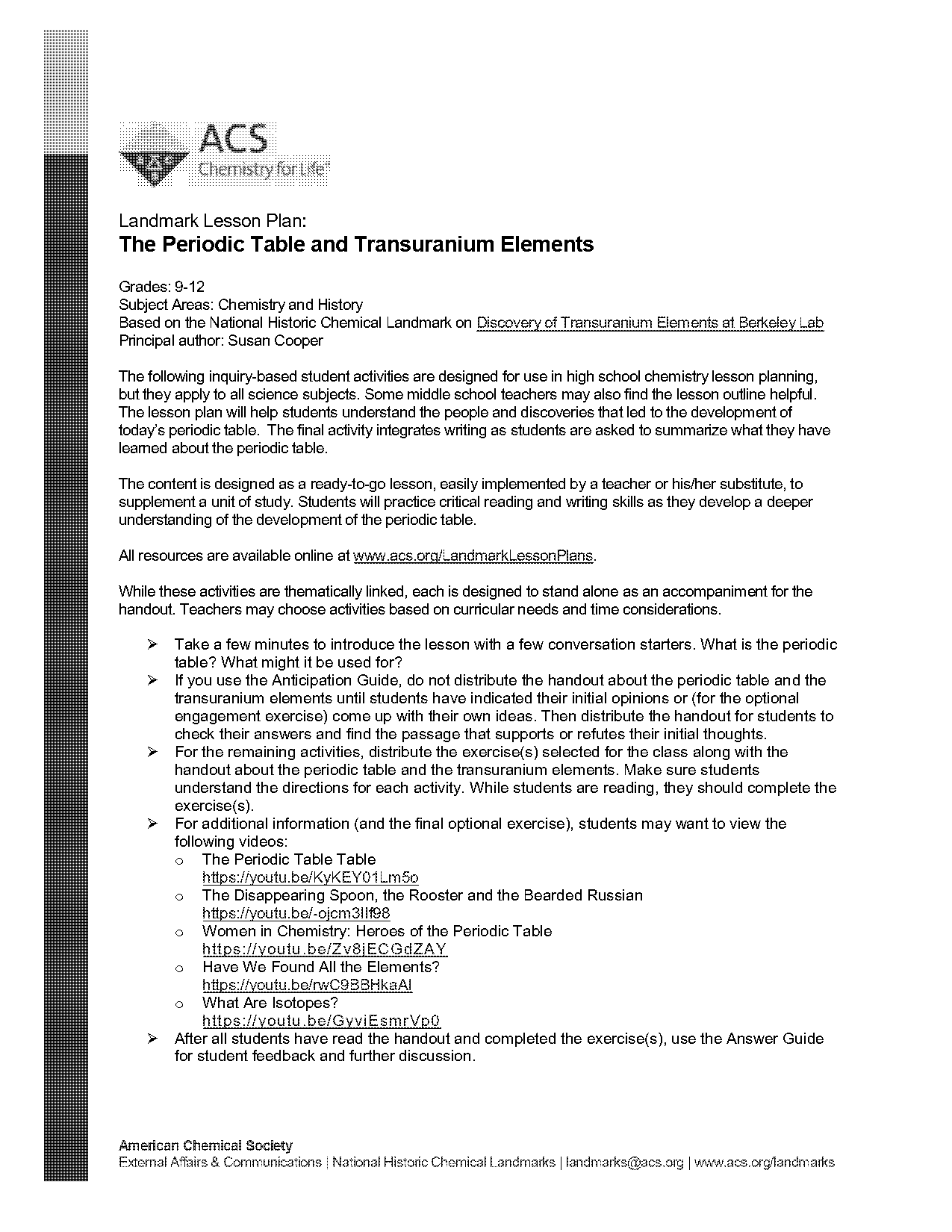 periodic table worksheet answer key chemistry