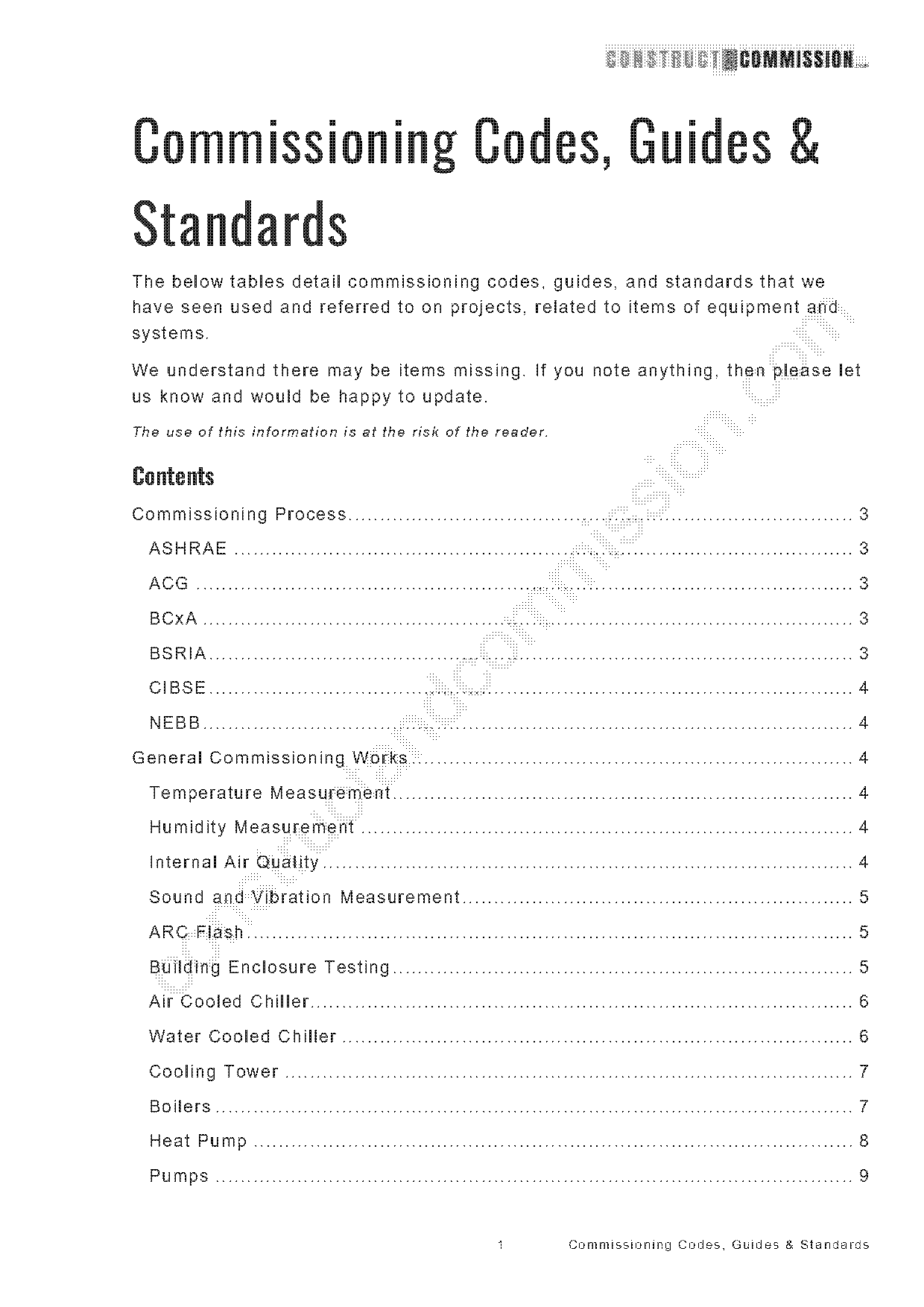 cibse commissioning code w water distribution systems pdf