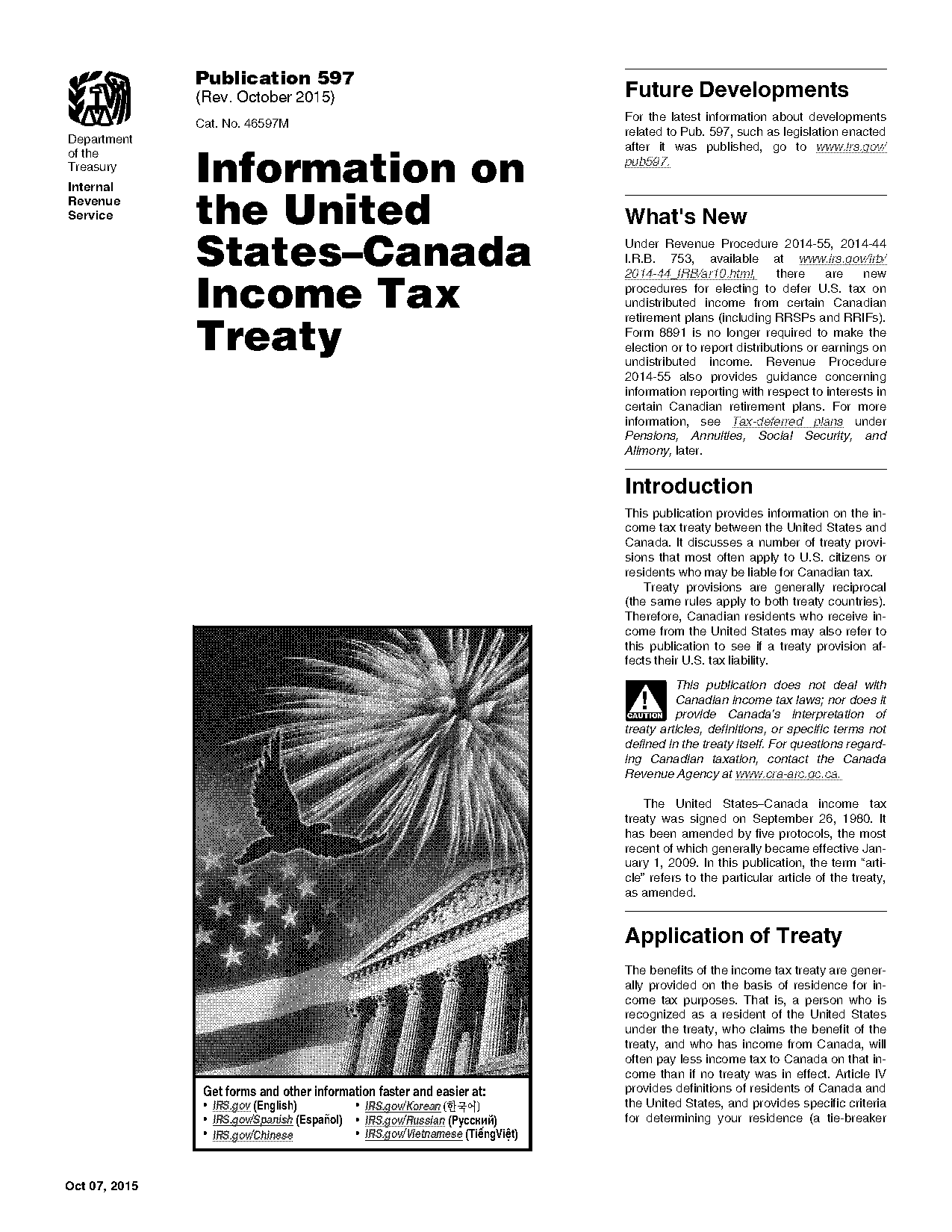 what is the tax treaty between canada and us