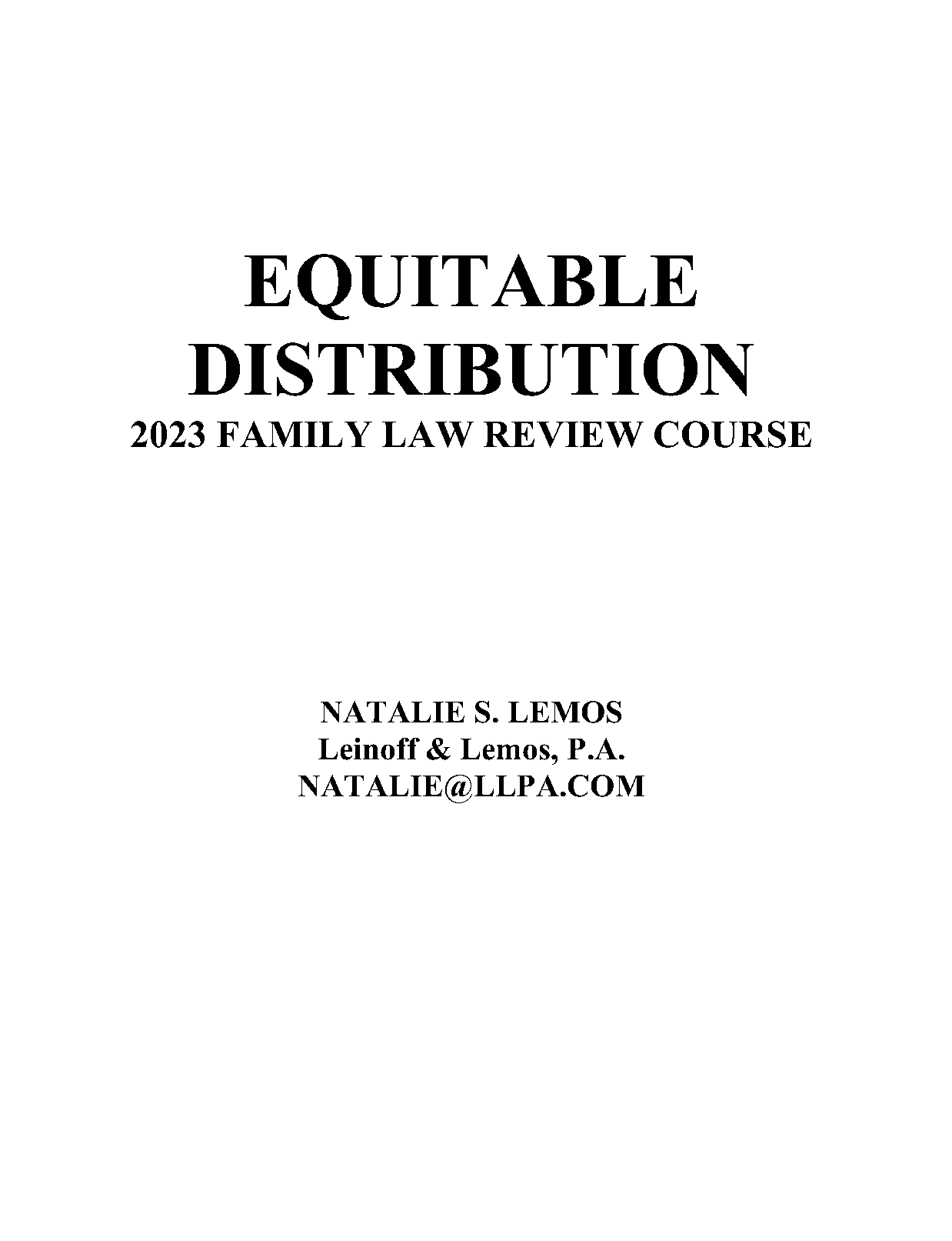 family law division of property