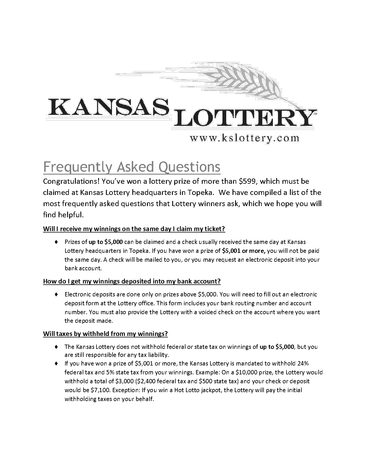 kansas state lottery claim form