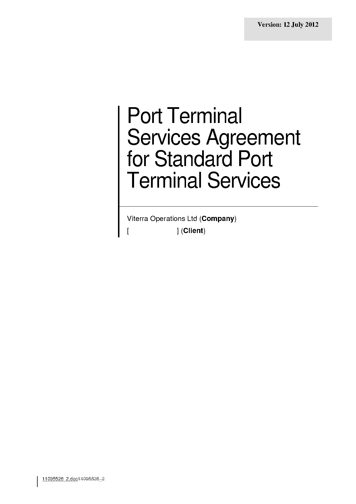 marine terminal services agreement