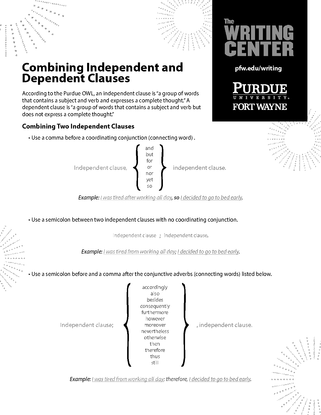 do semicolons combine independent clauses