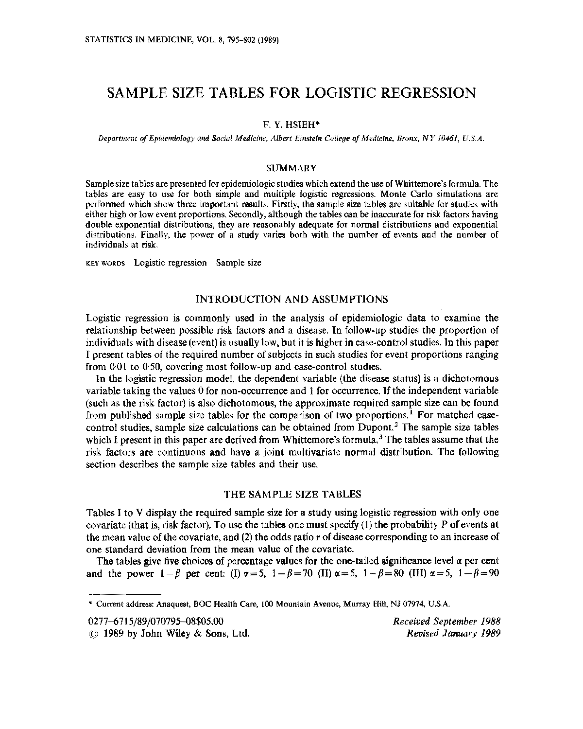 r statistics finding sample size for logistic regression