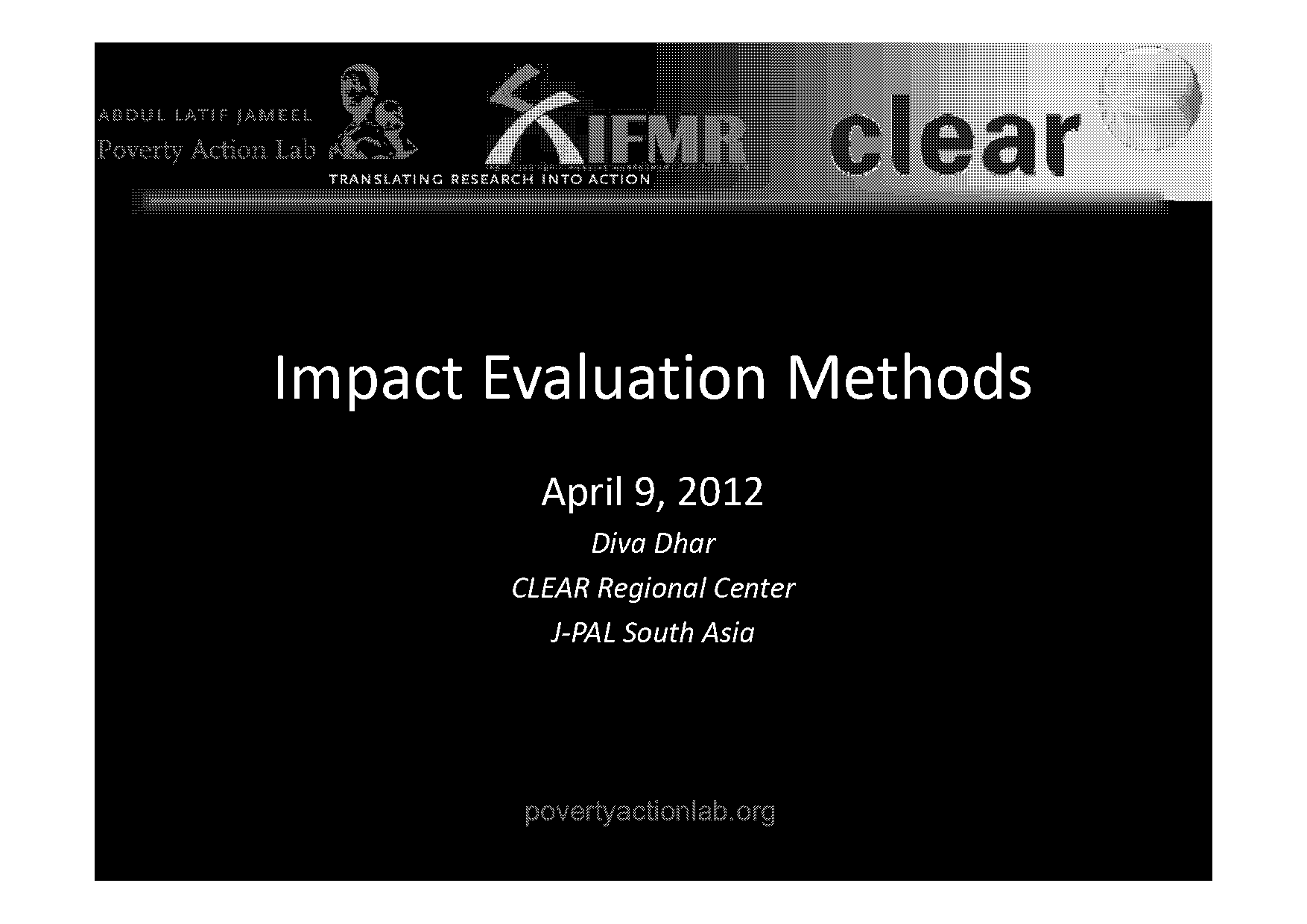 quantitative impact evaluation methods