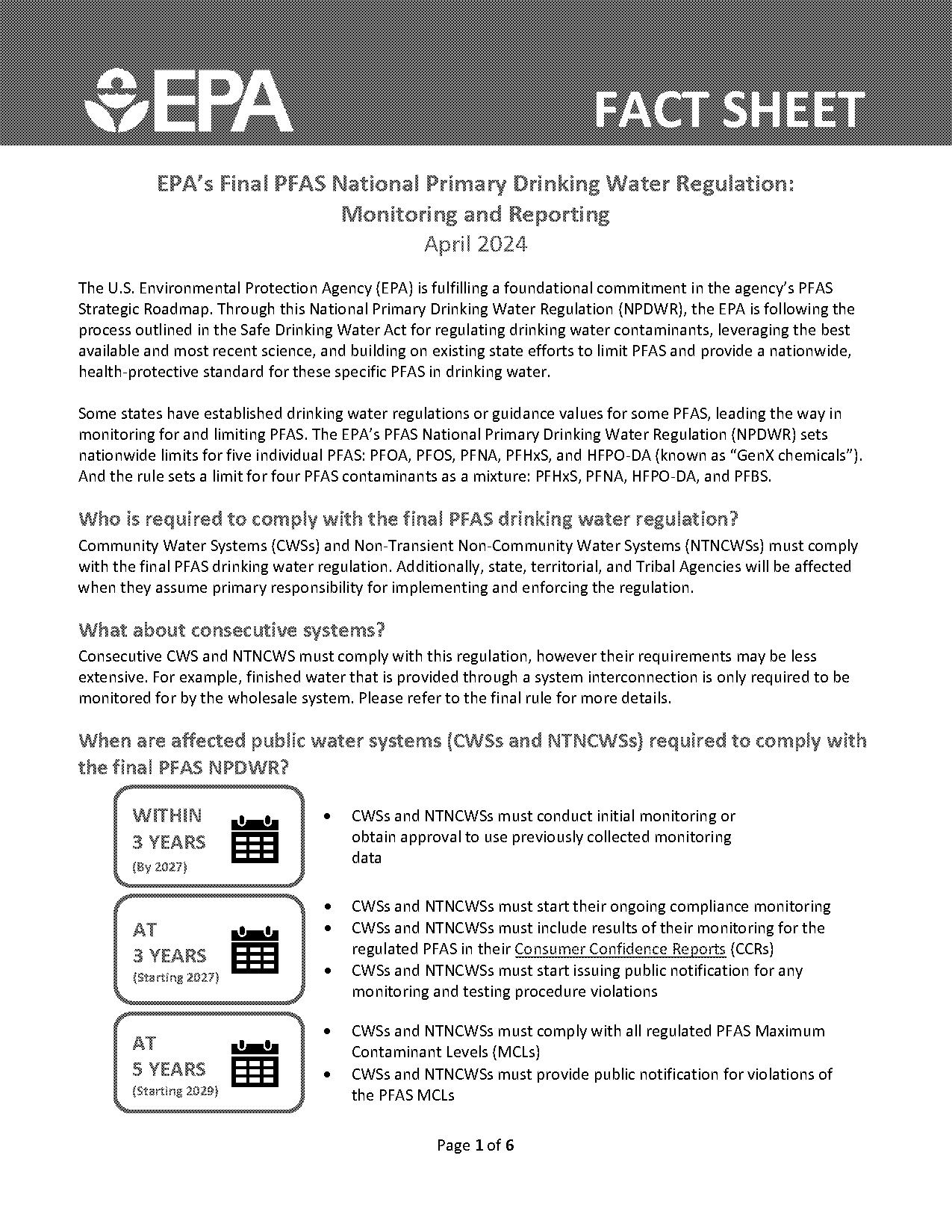 report initial sampling results