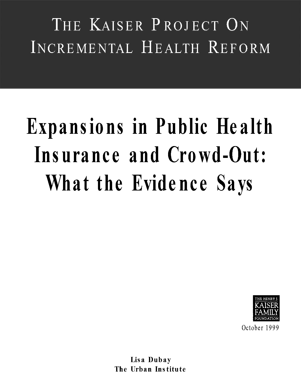 does expanding medicaid crowd out private insurance