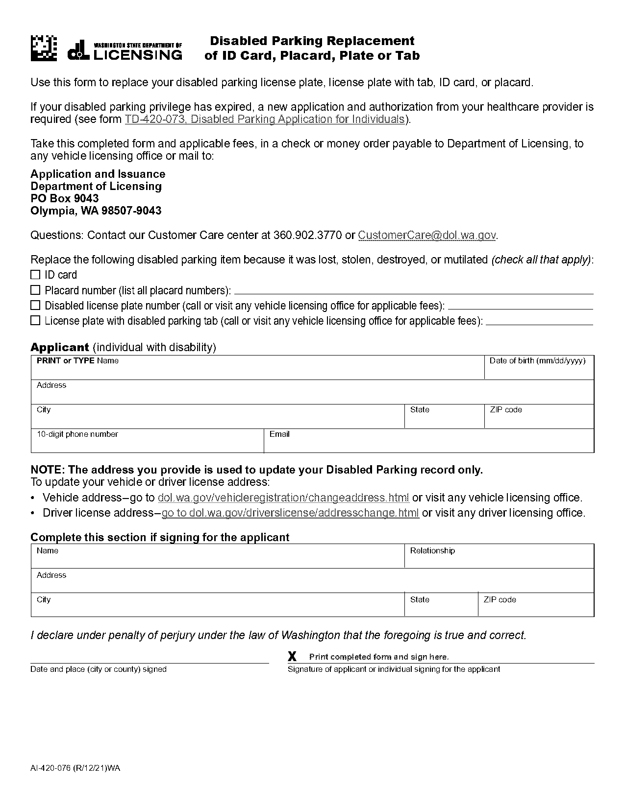 wa state disabled parking permit renewal