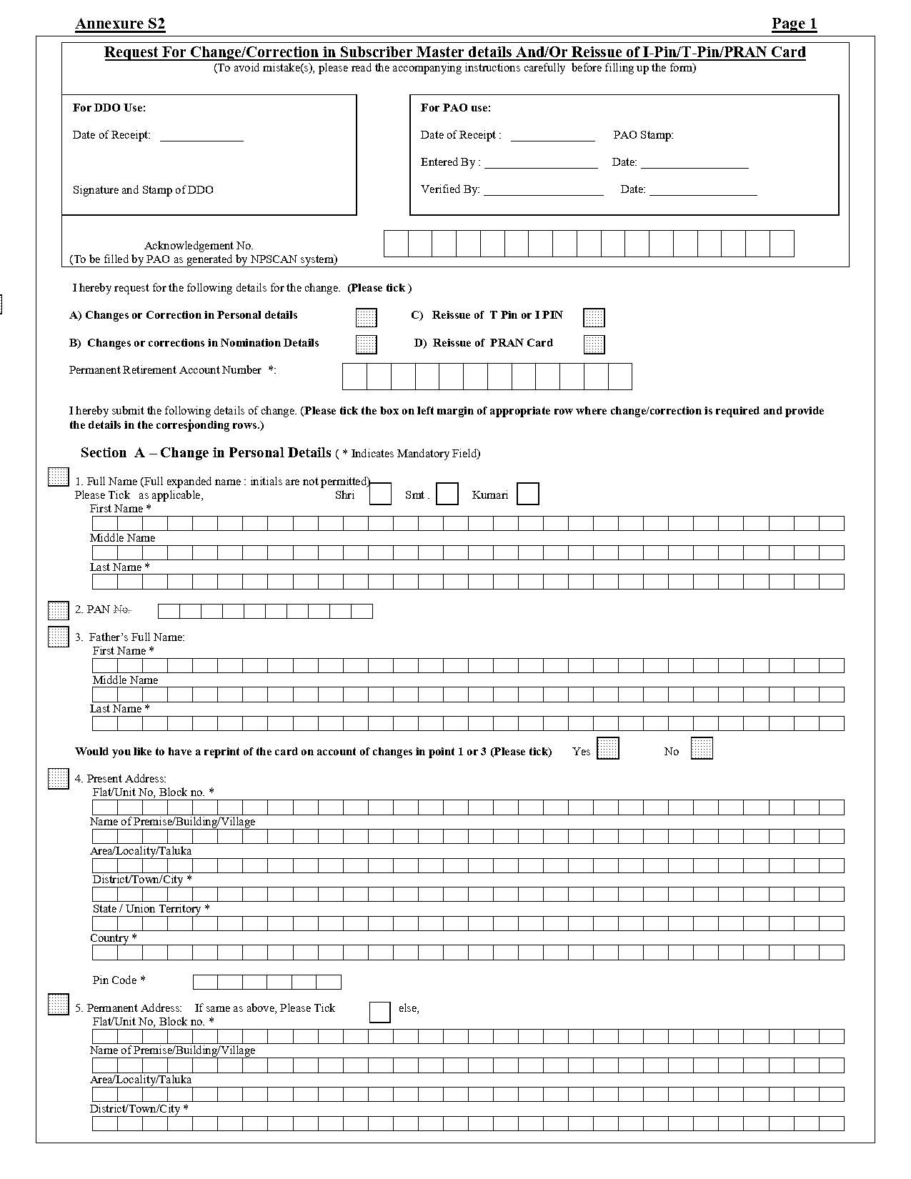 duplicate pan card application form download in excel