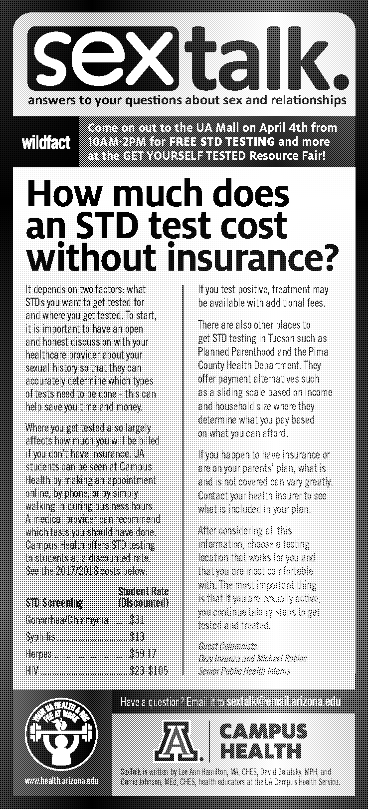 planned parenthood std testing cost without insurance