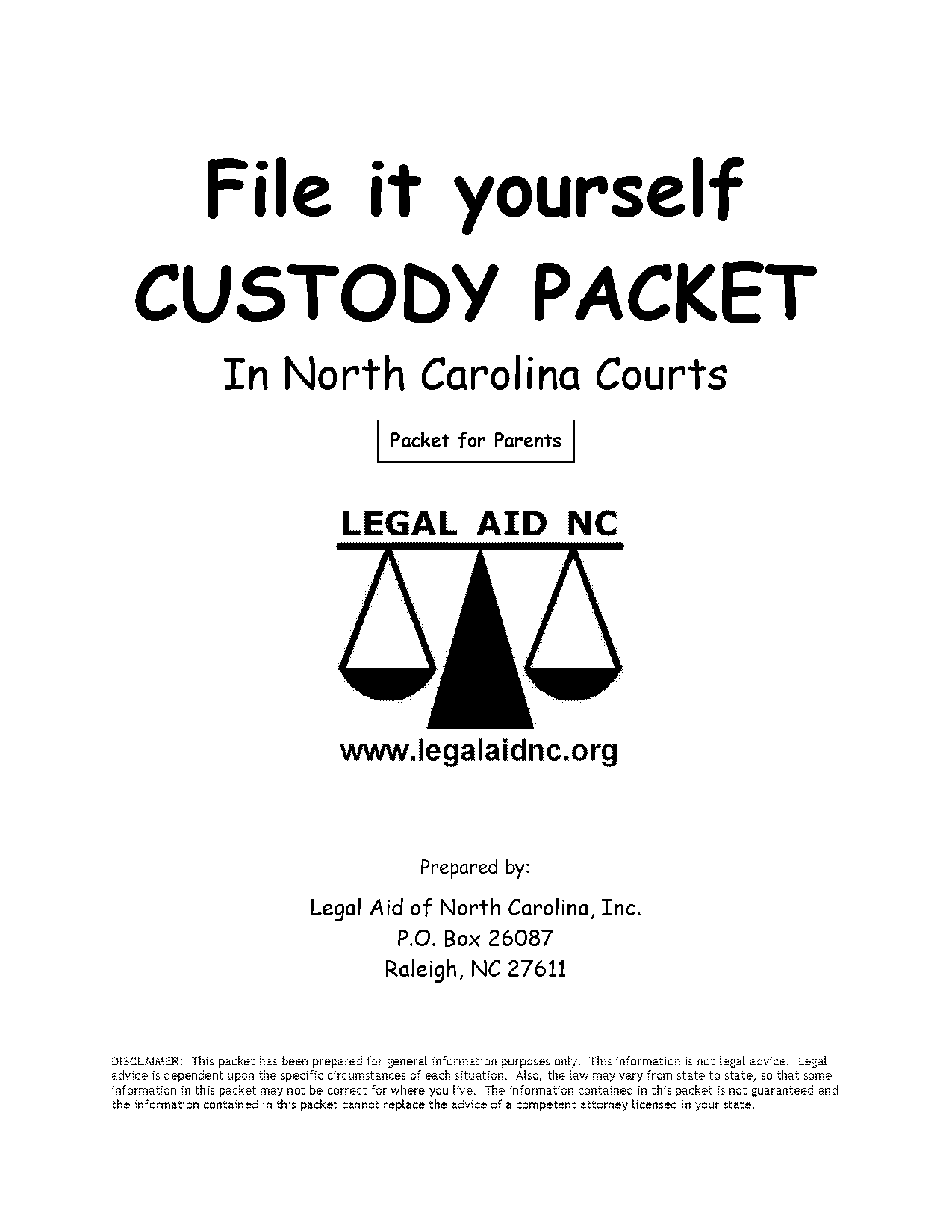 custody agreement template nc