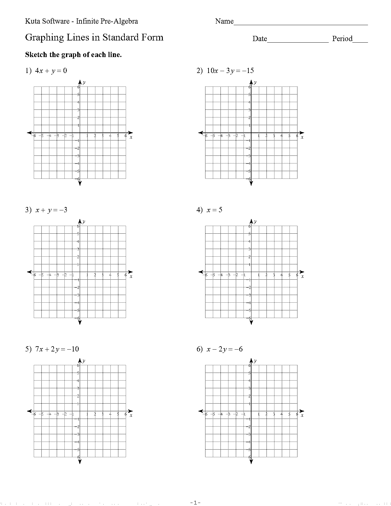 standard form of linear equations powerpoint