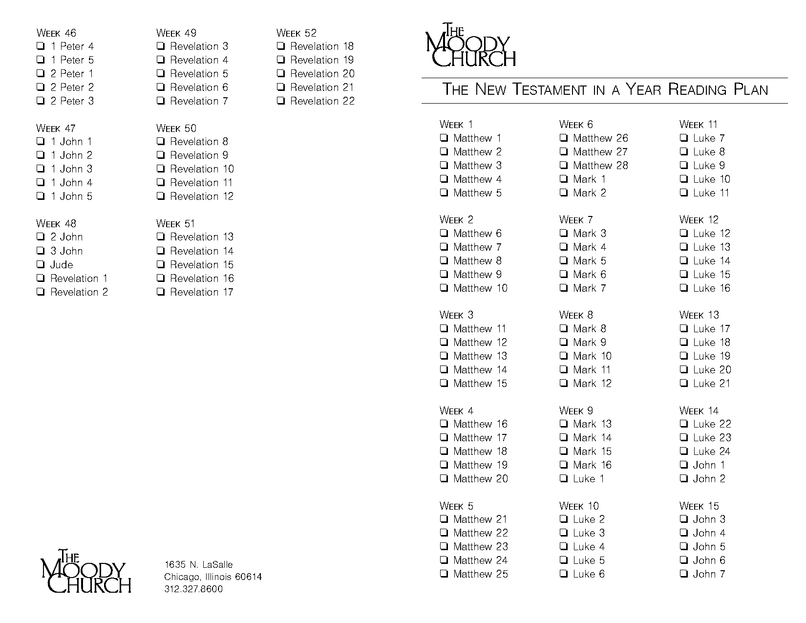 bible reading plan new testament in a year