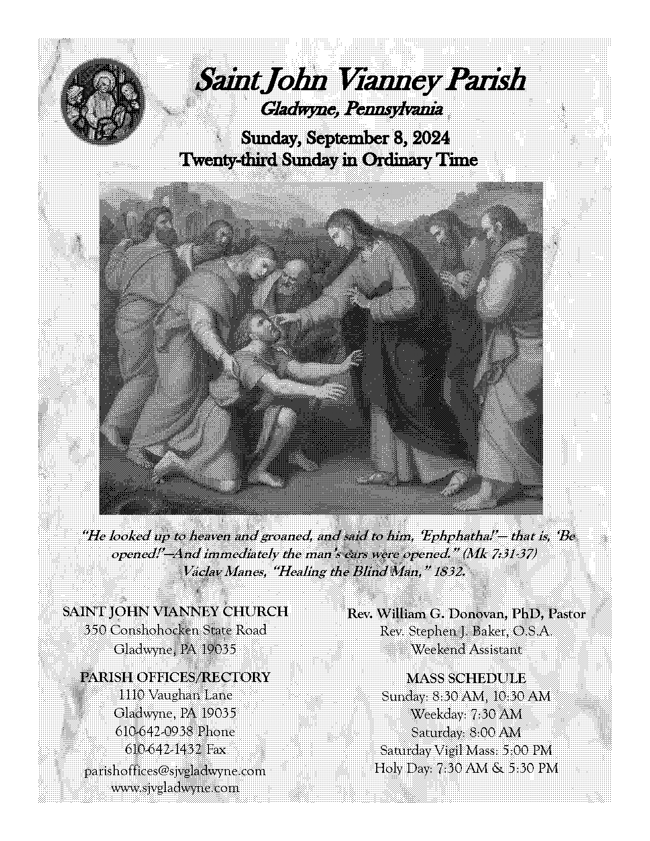 mass schedule st john vianney