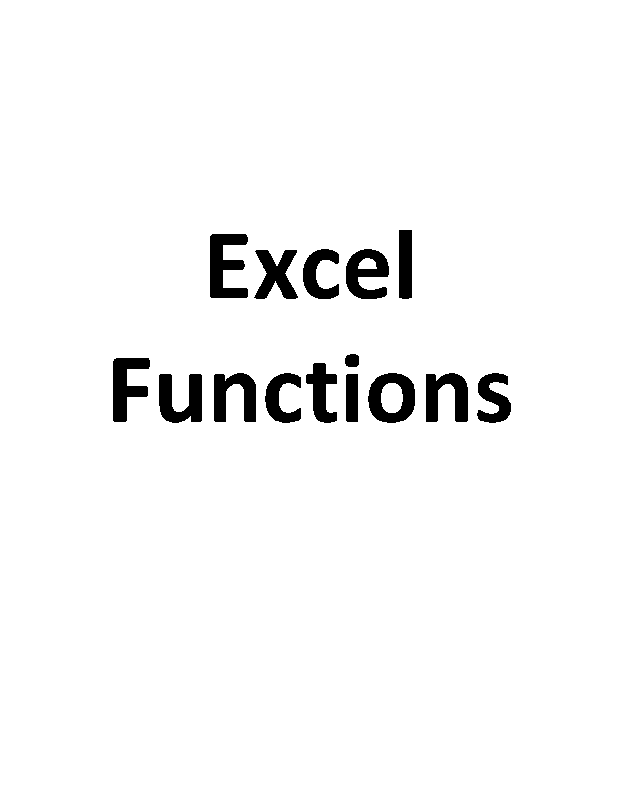 excel display functions on spreadsheet