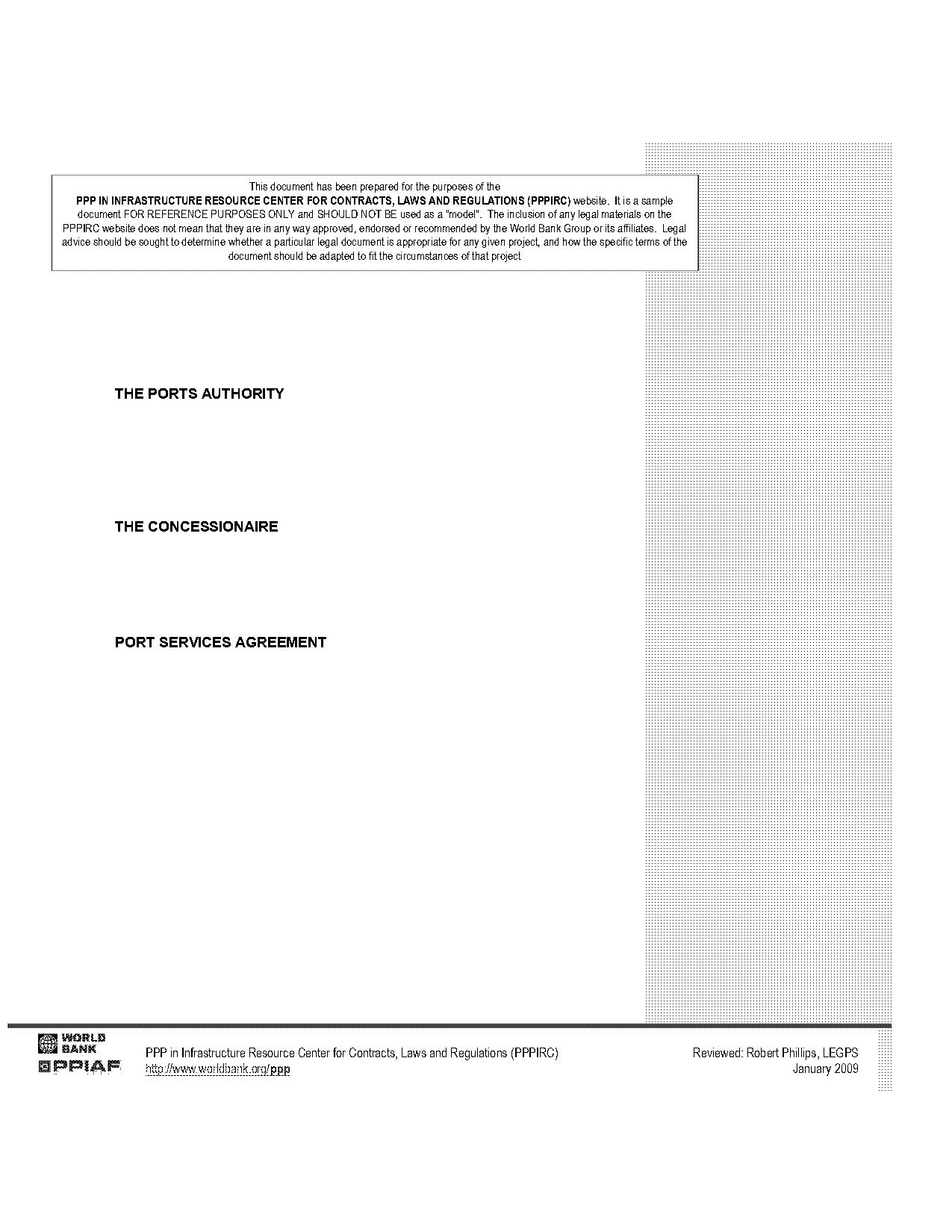 marine terminal services agreement