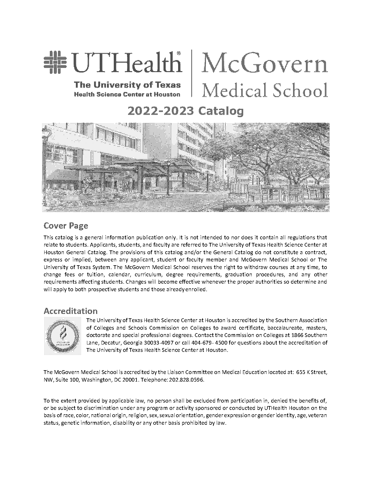 what undergraduate courses are required for mcgovern medical