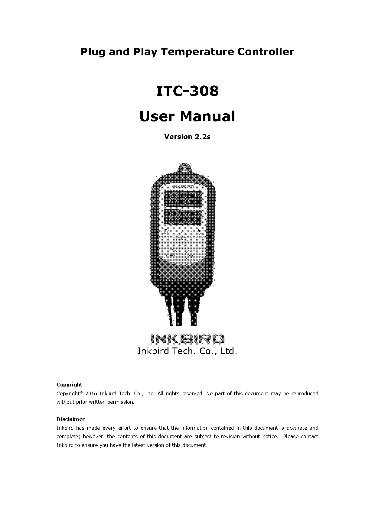 inkbird itc controller manual