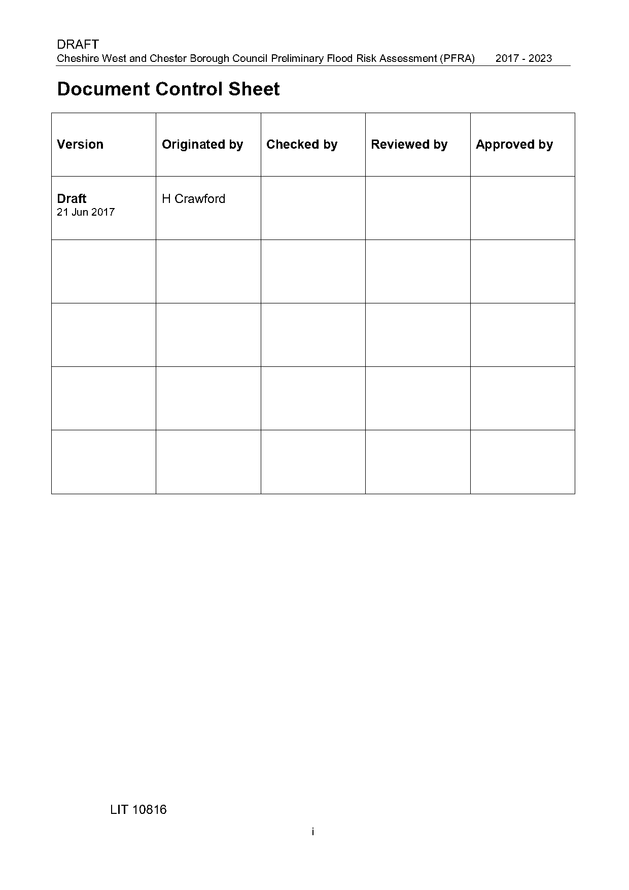 cheshire west and chester planning validation checklist