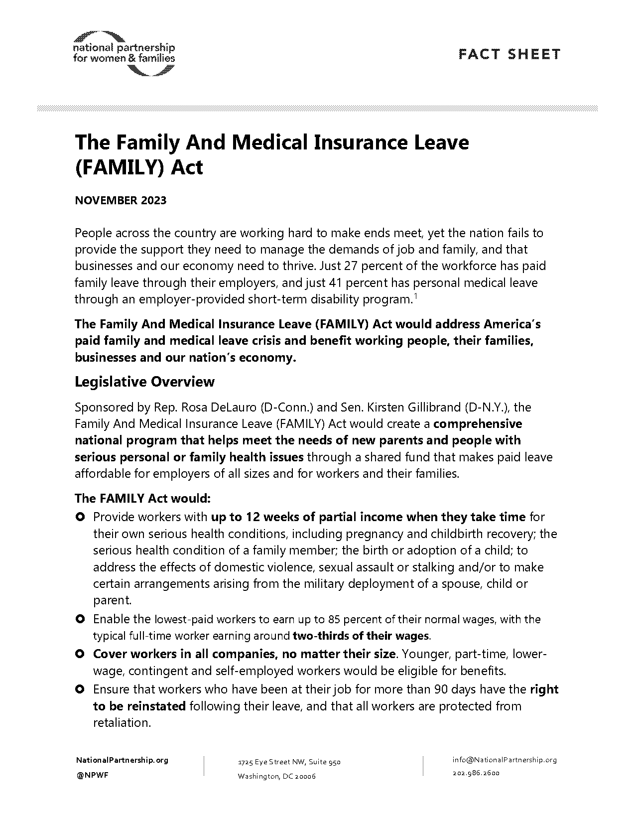 national paid family and medical policy