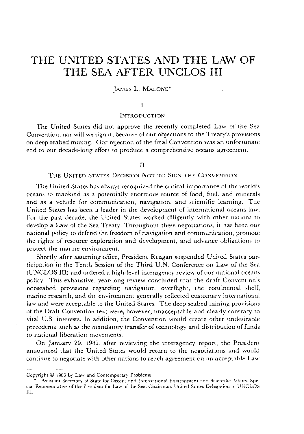 law of the sea treaty us