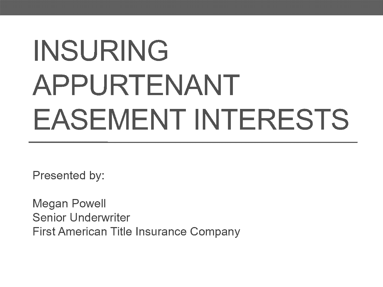 easement in gross appurtenant