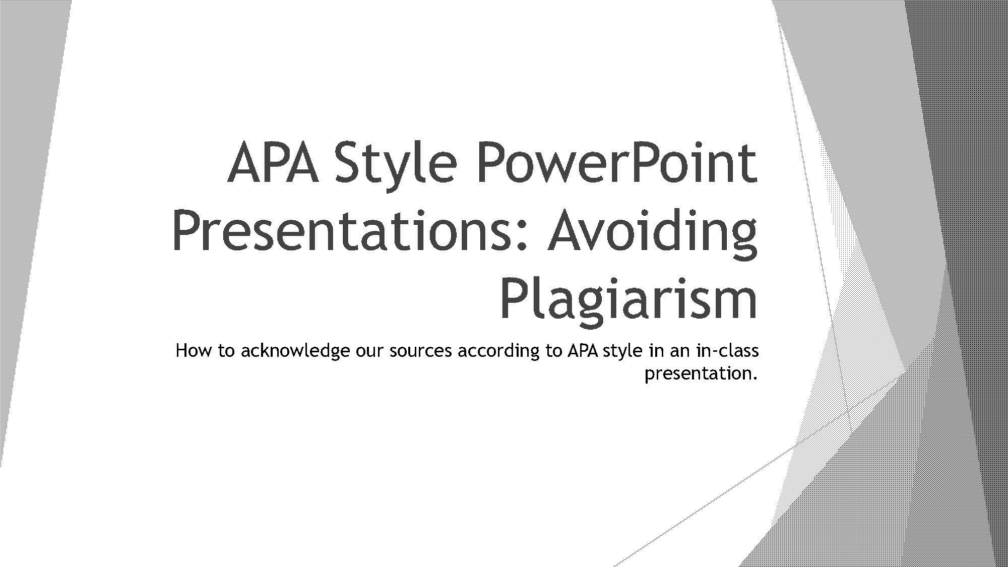 how do you cite on a powerpoint presentation apa